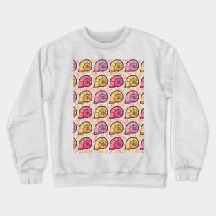 Beautiful Line Art Seashells Seamless Surface Pattern Design Crewneck Sweatshirt